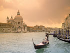 Sunset Over Grand Canal Venice Italy